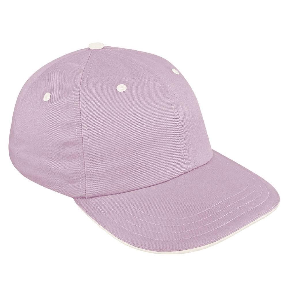 Sandwich Visor Twill Leather Dad Cap