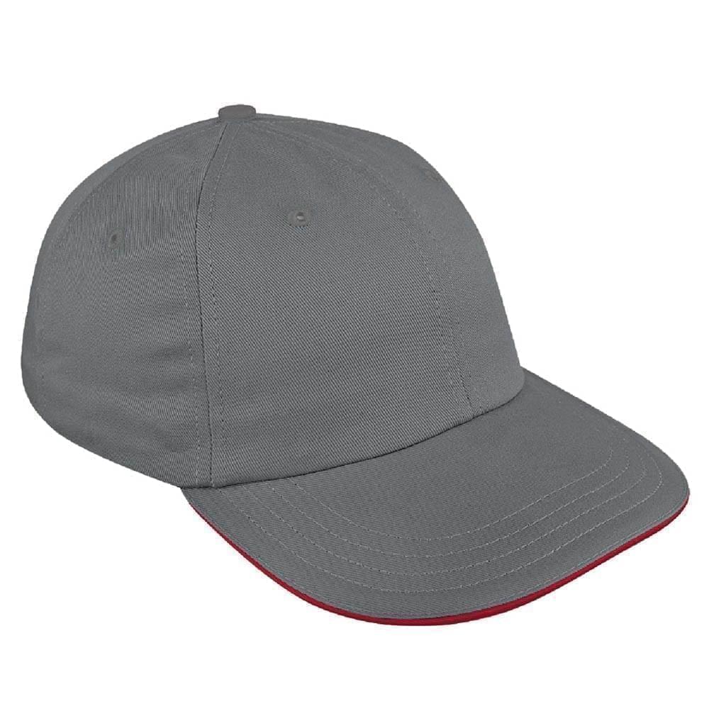 Sandwich Brim Pro Knit Leather Dad Cap