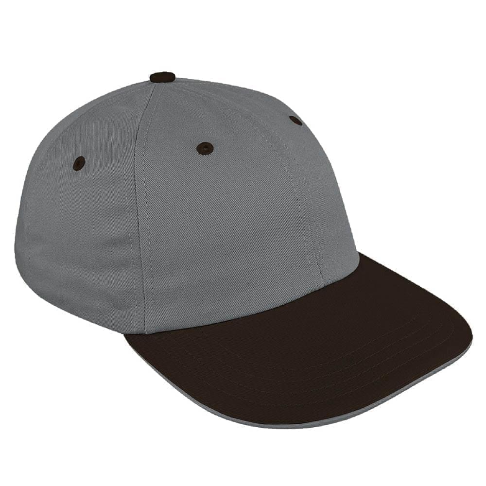 Two Tone Sandwich Brushed Self Strap Dad Cap