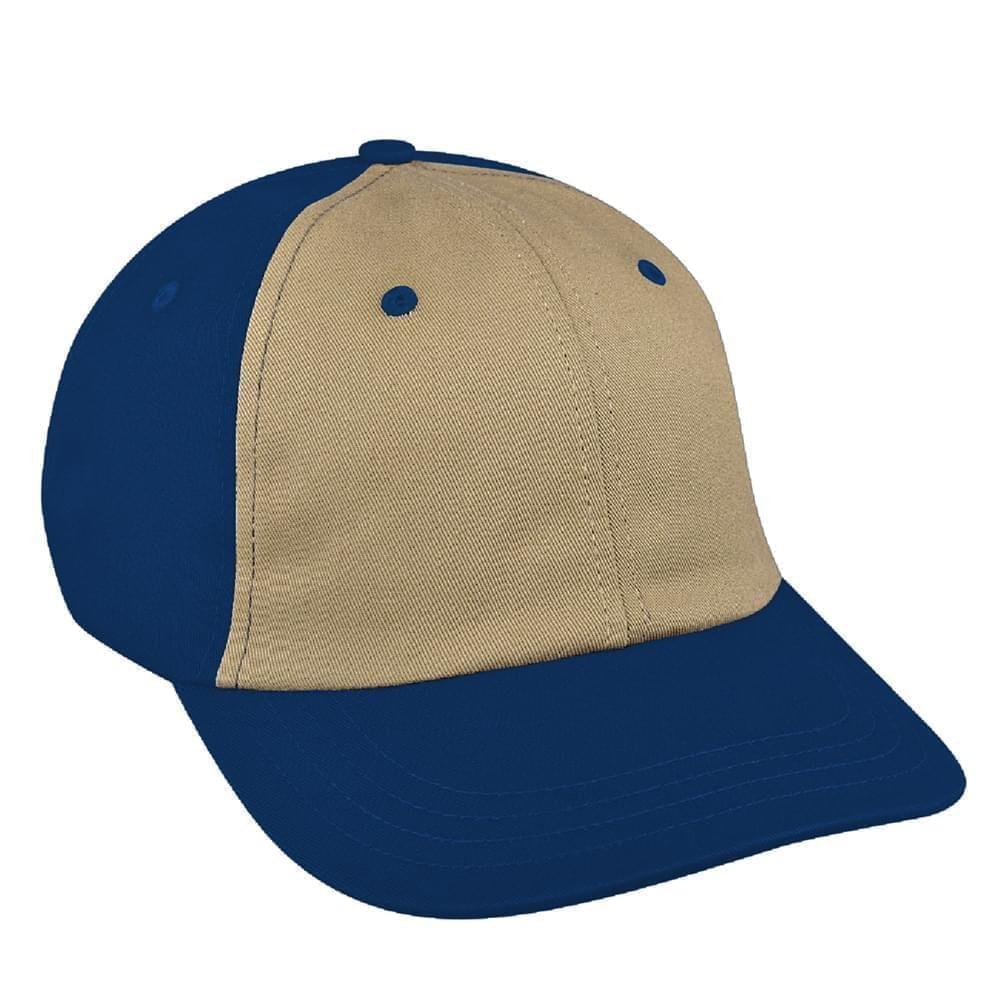 Contrast Front Canvas Leather Dad Cap