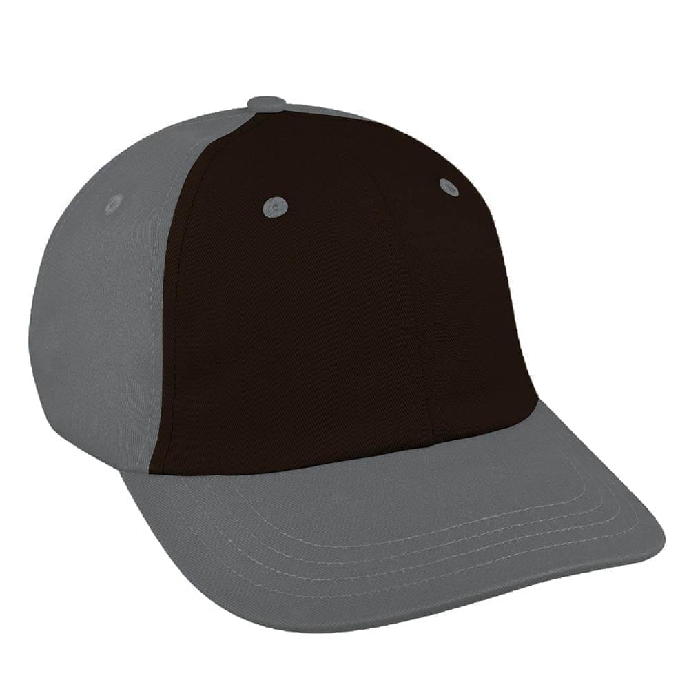 Contrast Front Denim Leather Dad Cap