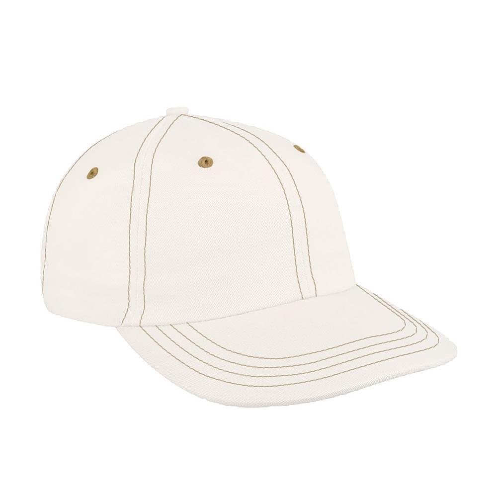 Contrast Stitching Canvas Velcro Dad Cap