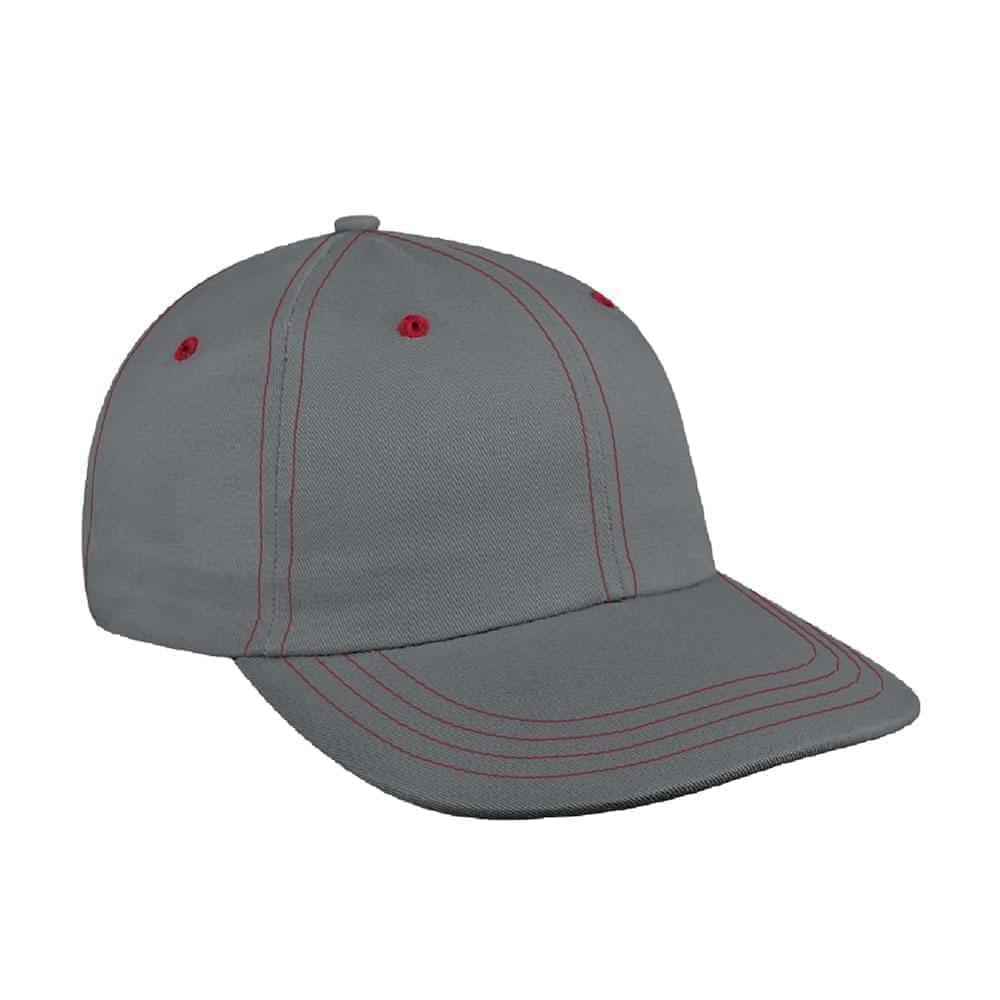 Contrast Stitching Brushed Velcro Dad Cap