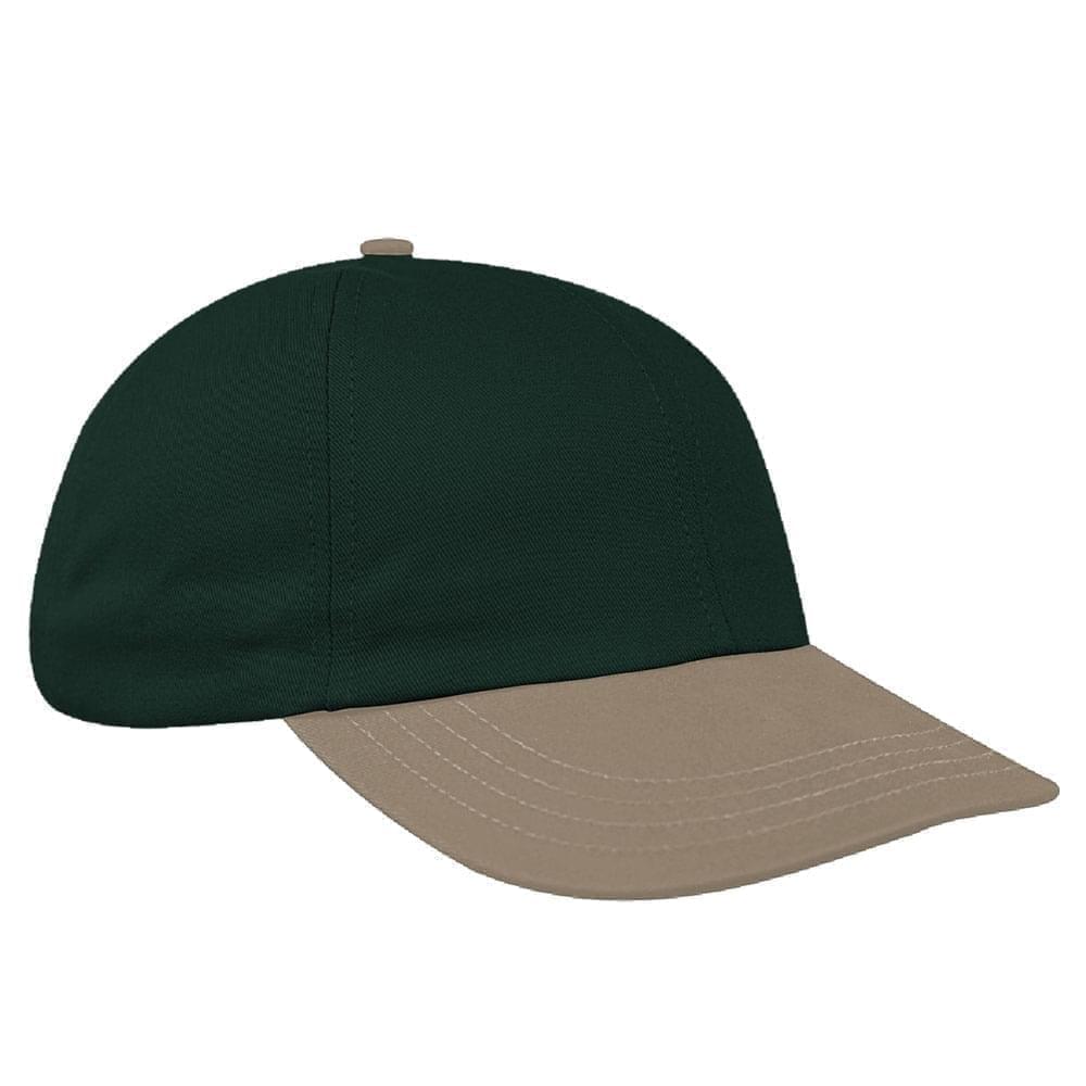 Two Tone Canvas Leather Dad Cap