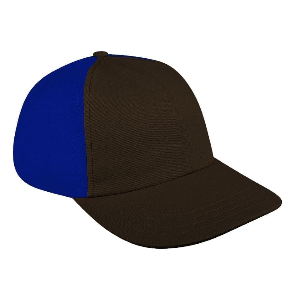 Contrast Back Brushed Leather Dad Cap
