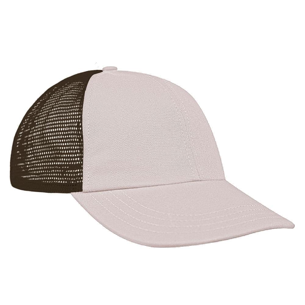 Contrast Mesh Back Brushed Front Velcro Dad Cap