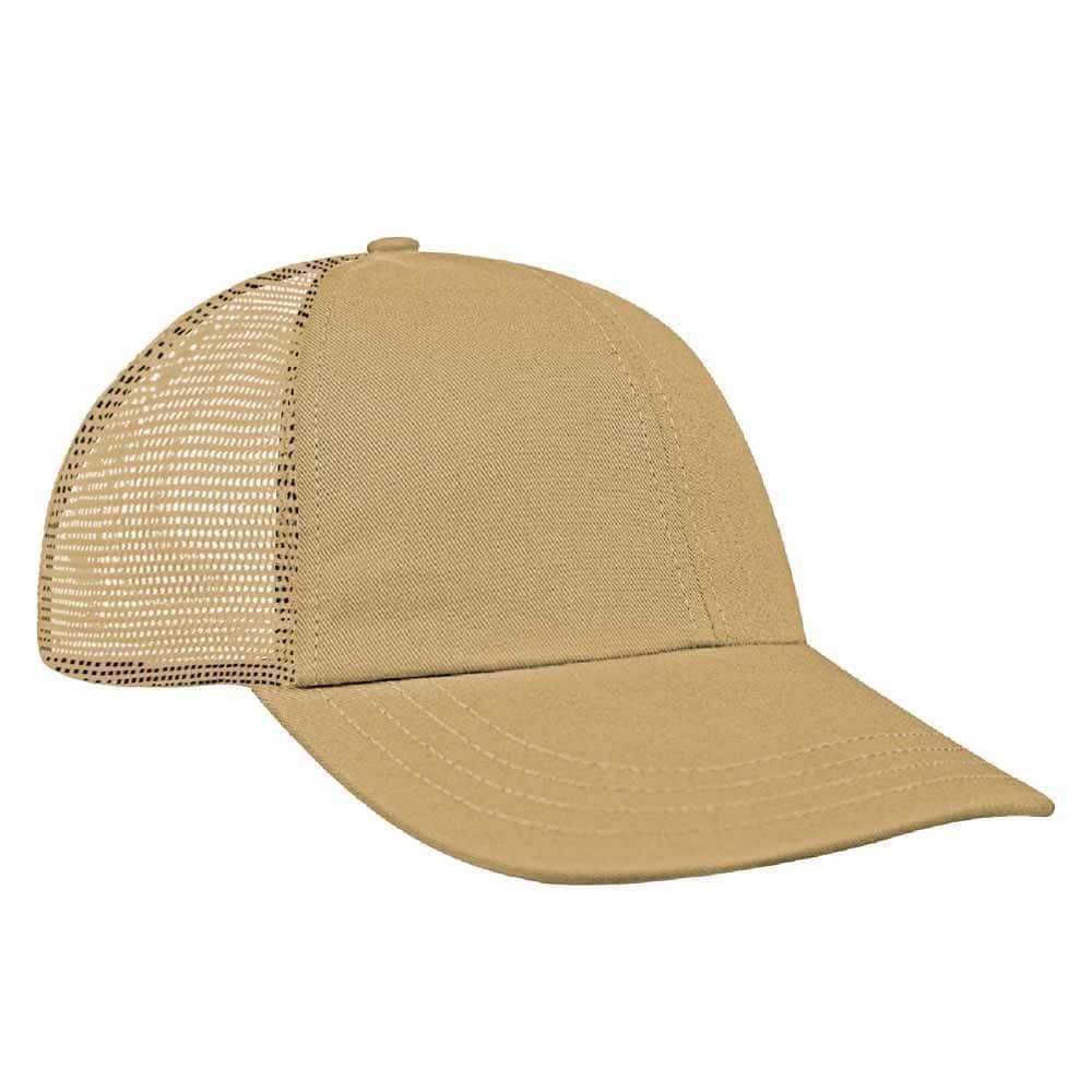 Solid Mesh Back Brushed Front Slide Buckle Dad Cap