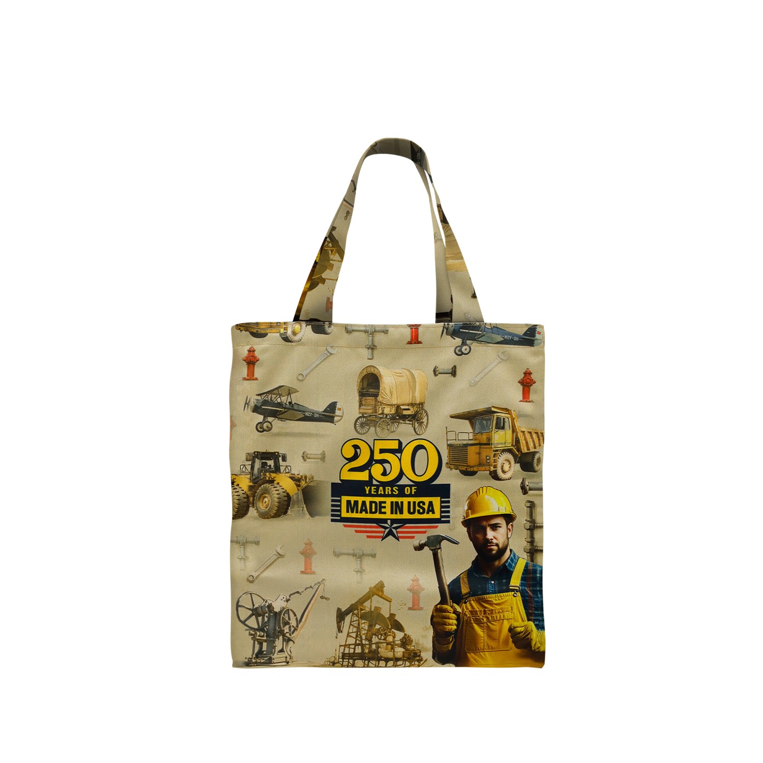 USA Made Full Bleed Printed Handle Pocket Tote