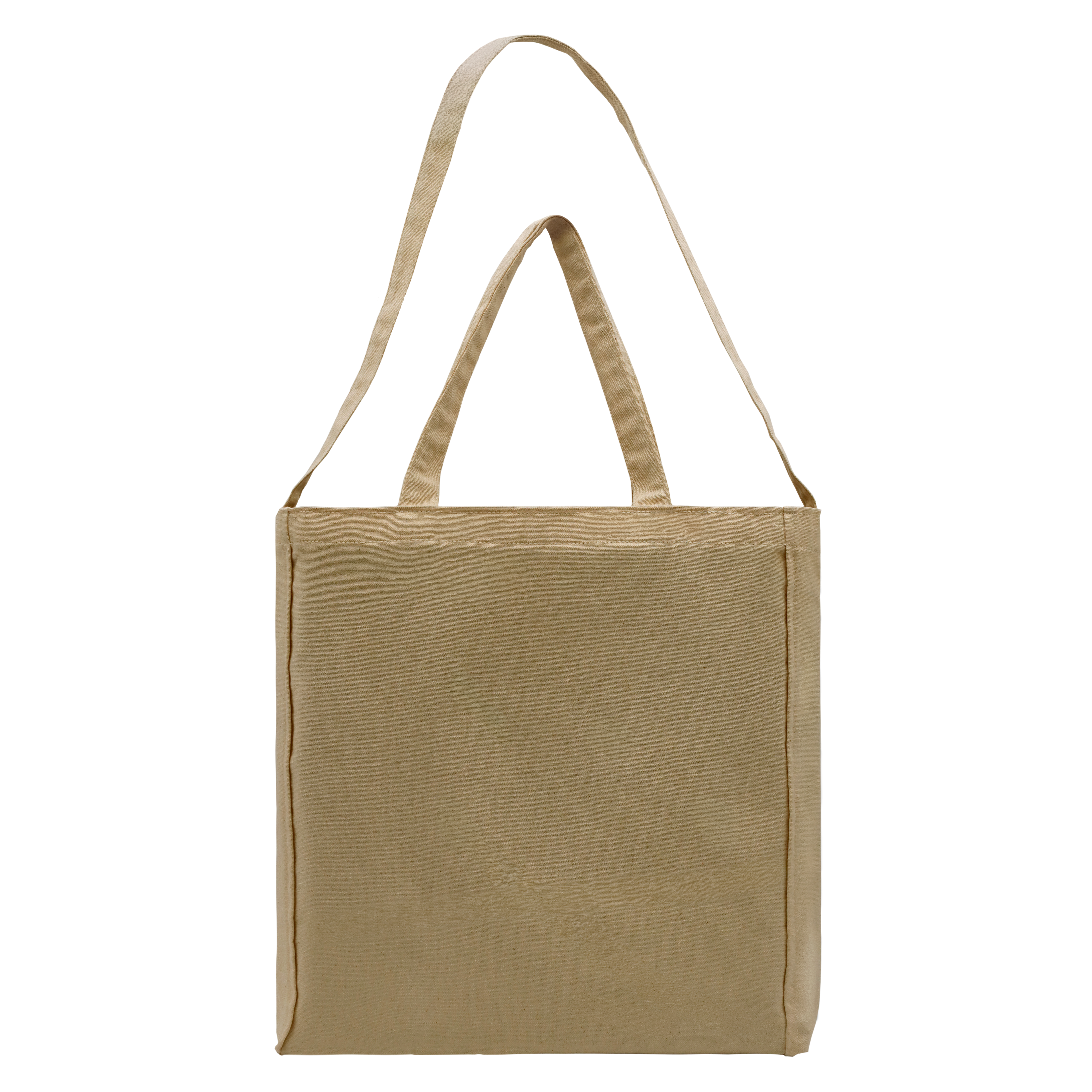 USA Made Natural Natural Canvas T Bottom Shoulder Carry Tote