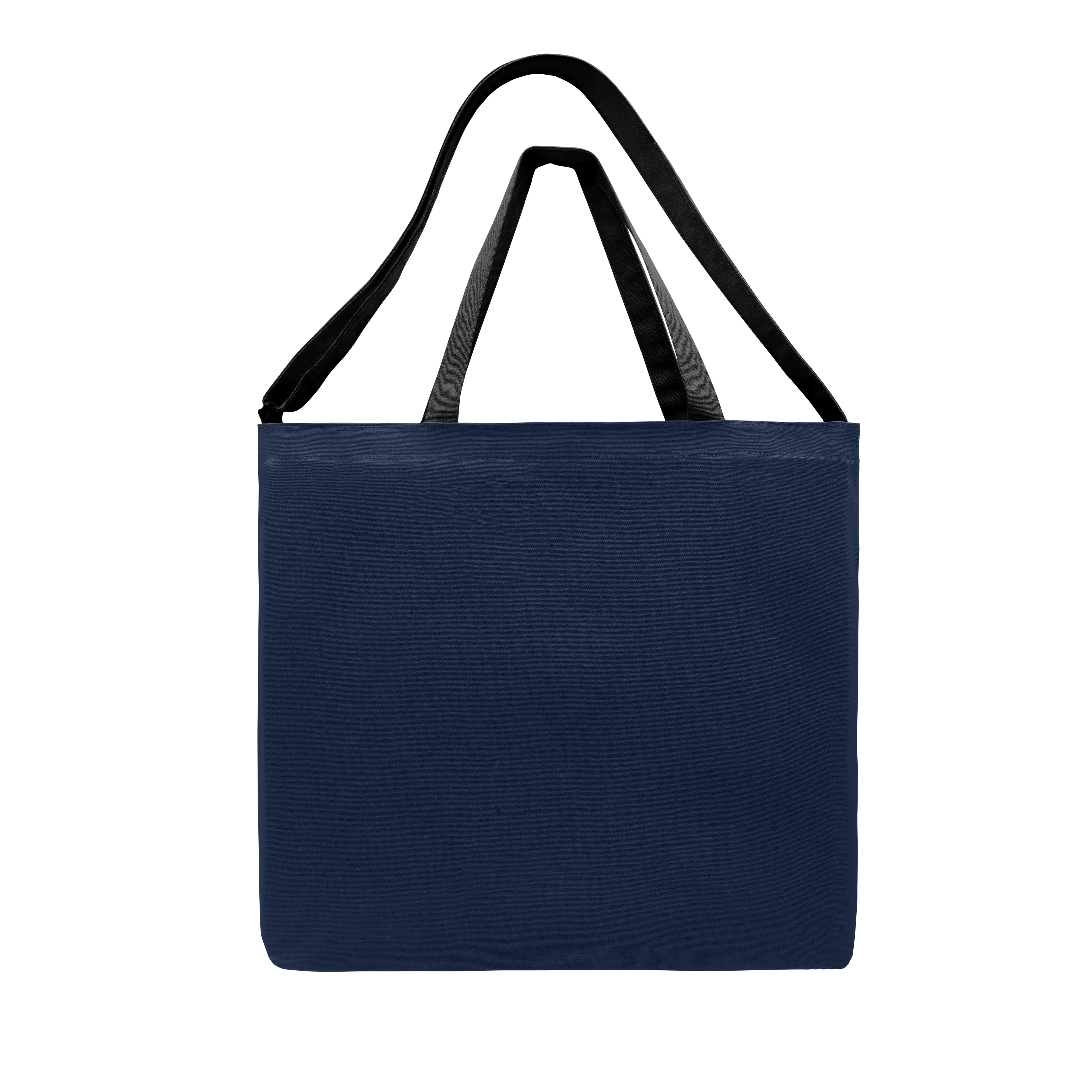 USA Made Navy/Black Deluxe Dyed Canvas Shoulder Strap Tote USA Made Navy/Black Deluxe Dyed Canvas Shoulder Strap Tote