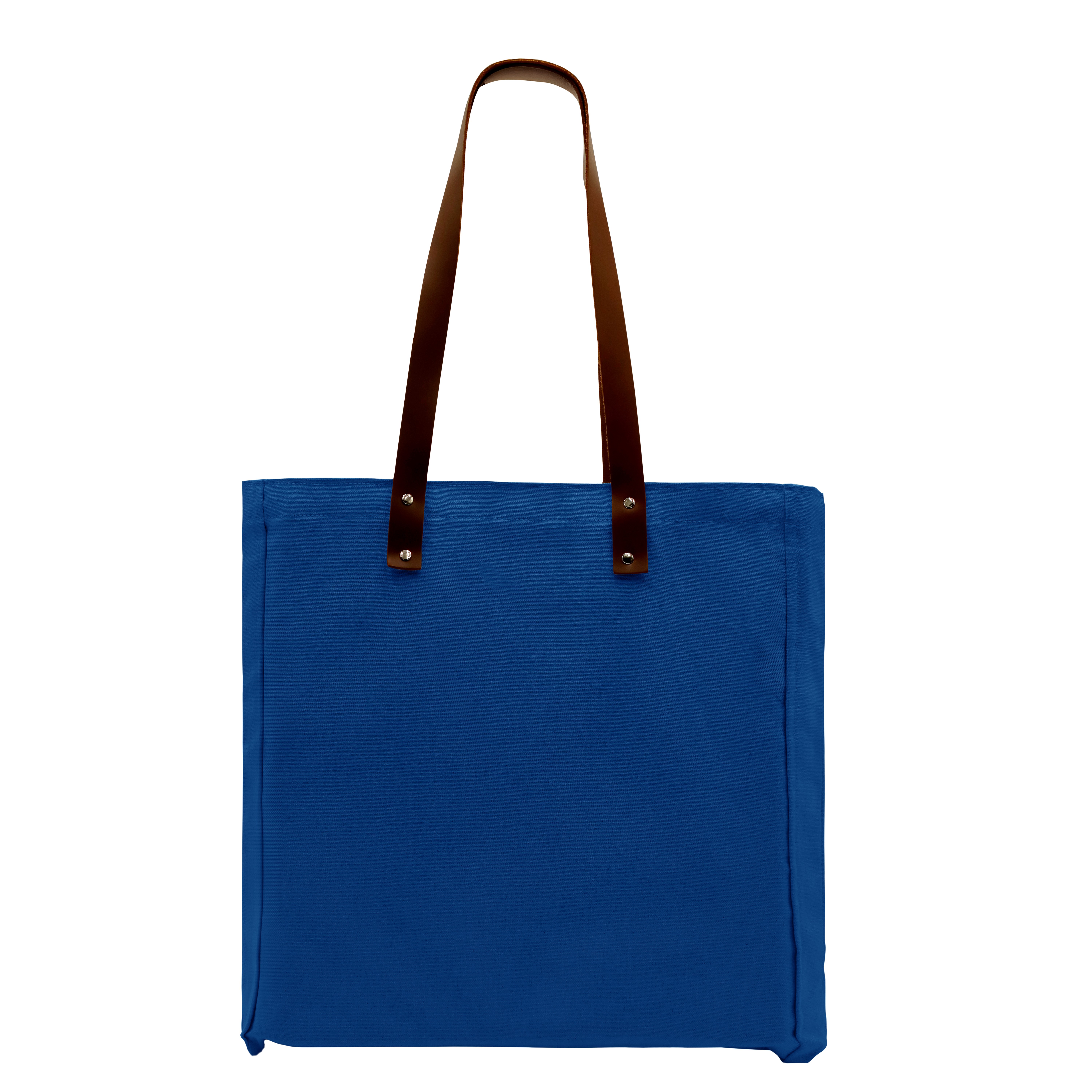 USA Made Royal Leather Handle Zip Top Dyed Canvas Gusset