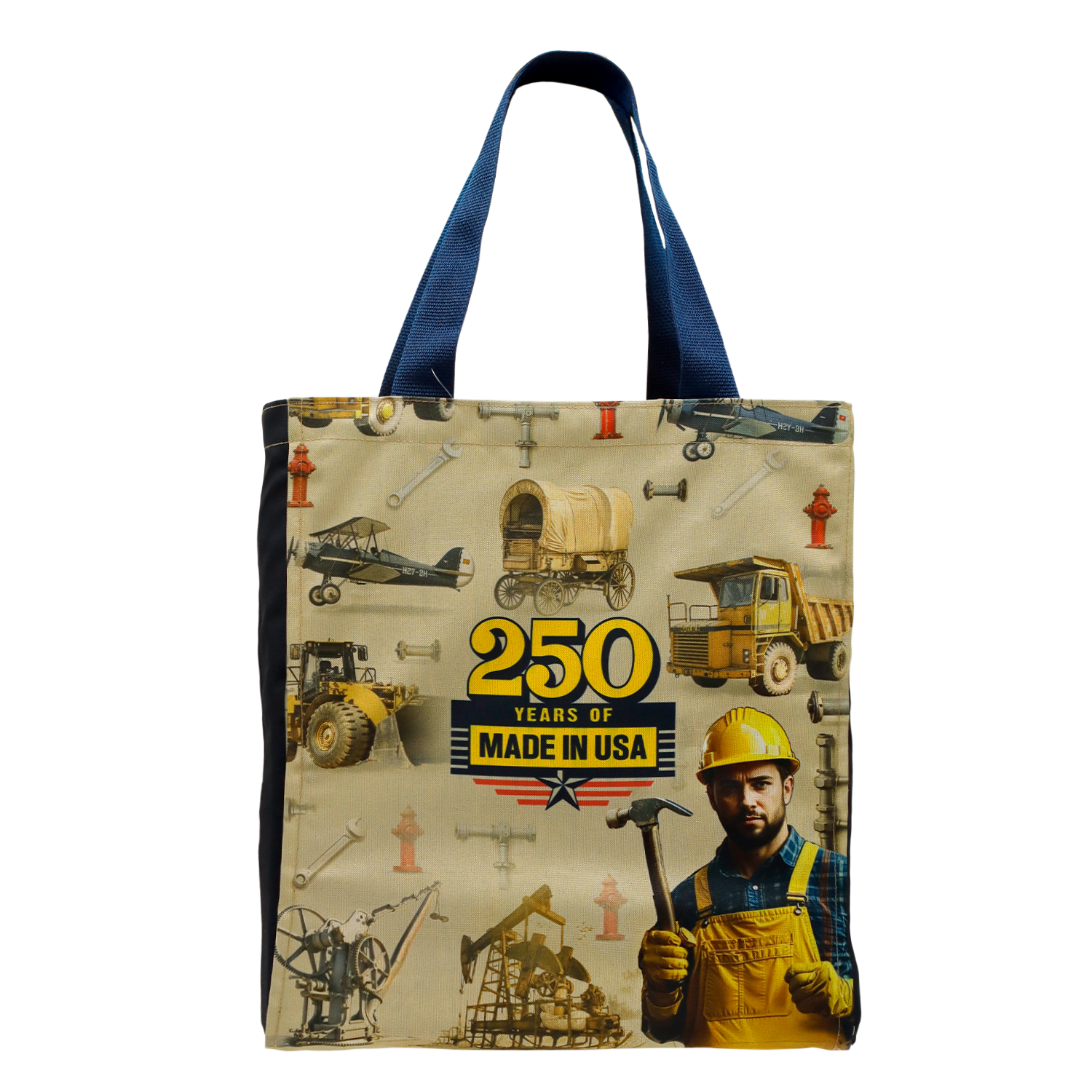 USA Made Zipper Pocket Full Bleed Canvas T Bottom