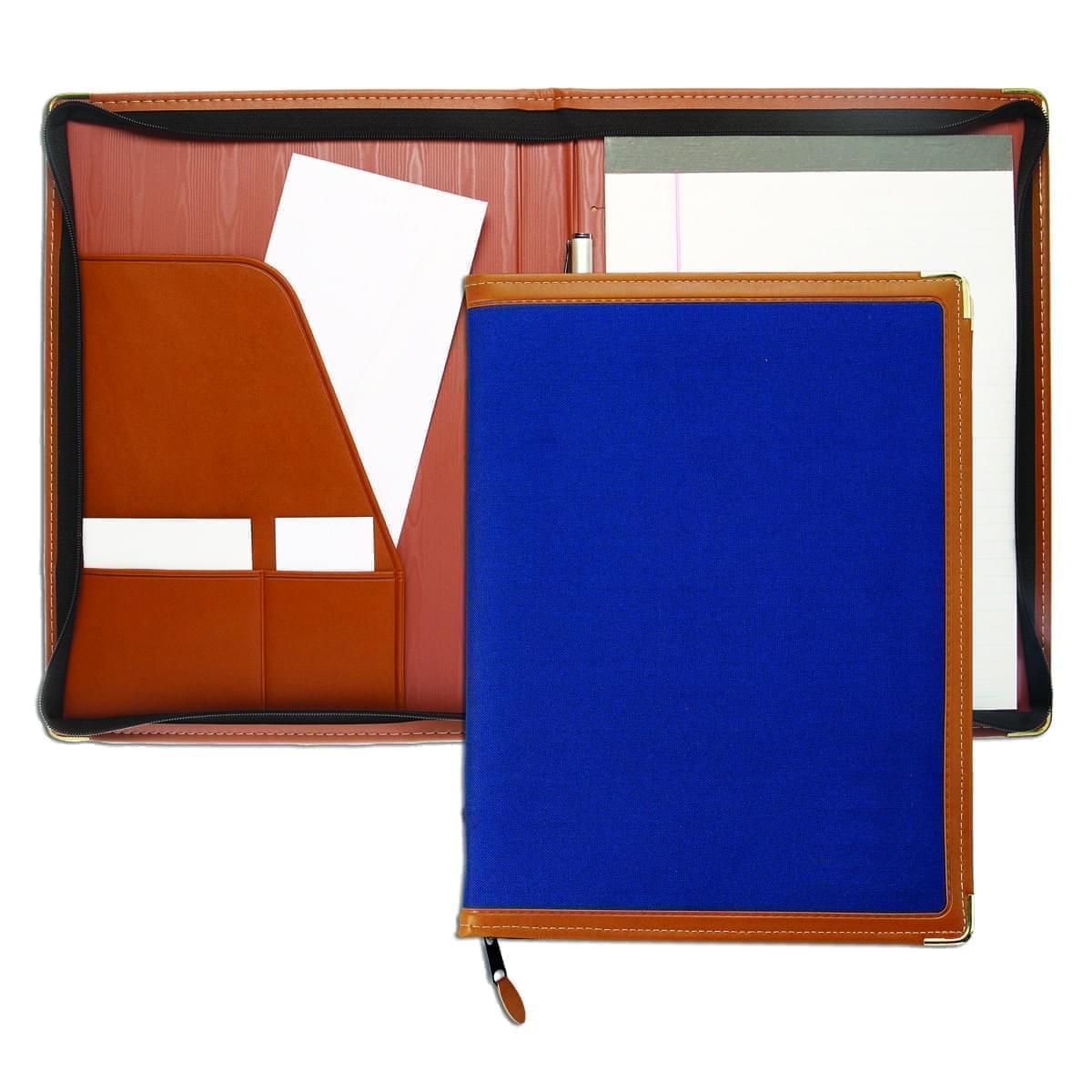 Edge Embroidered Letter Zipper Folder