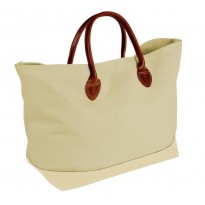Leather Handle Tote-Canvas-24x13x8