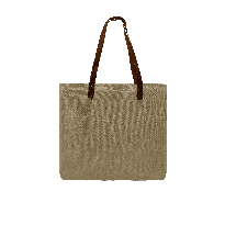 Leather Handle Natural Canvas T Bottom
