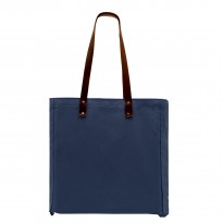 Leather Handle Zip Top Domestic Twill Gusset