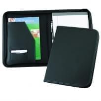 Leather Letter Zipper Folder