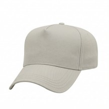 USA-made 5L Putty Chino baseball cap, 3q view, manufactured in Newark NJ