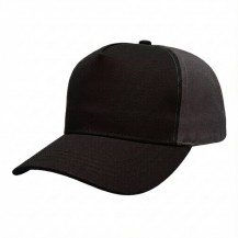 USA-made 5S Black-Dark Gray Brushed Denim baseball cap, 3q view, manufactured in Newark NJ