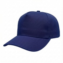 USA-made 5S Royal Blue Polycotton Twill baseball cap, 3q view, manufactured in Newark NJ