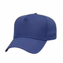 USA-made 5L Royal Blue Diamond Pro baseball cap, 3q view, manufactured in Newark NJ