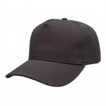 USA-made 5S Dark Gray Domestic Twill baseball cap, 3q view, manufactured in Newark NJ