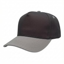 USA-made 5S Dark Gray-Light Gray Domestic Twill baseball cap, 3q view, manufactured in Newark NJ