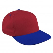 Red-Royal Blue 2 Tone Vented Lo 5 Organic Velcro Baseball Cap