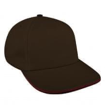 Black-Red Canvas Leather Skate Hat