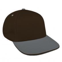 Black-Light Gray Denim Leather Skate Hat