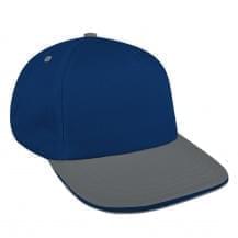 Navy-Light Gray Ripstop Leather Skate Hat