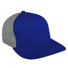 Royal Blue-Light Gray Twill Snapback Skate Cap