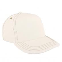 White-Khaki Canvas Snapback Skate Hat