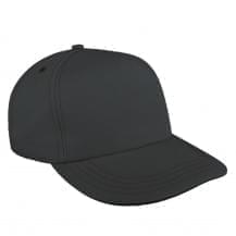 Dark Gray-Black Ripstop Leather Skate Hat
