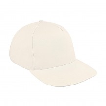 White Solid 5 Panel Lo Ripstop Slider Baseball Cap