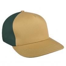 Khaki-Hunter Green Denim Velcro Skate Hat