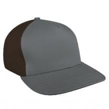 Light Gray-Black Twill Slide Buckle Skate Hat
