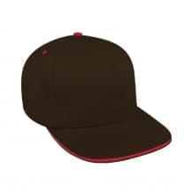 Black-Red Wool Leather Trucker