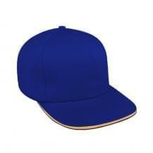 Royal Blue-Athletic Gold Brushed Leather Trucker