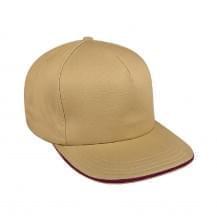 Khaki-Burgundy Ripstop Velcro Trucker