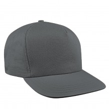 Light Gray Solid 5 Panel Hi Ripstop Slider Baseball Cap