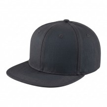 USA-made 6H Dark Gray Brushed Denim baseball cap, 3q view, manufactured in Newark NJ