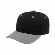USA-made 6S Black-Light Gray Brushed Denim baseball cap, 3q view, manufactured in Newark NJ