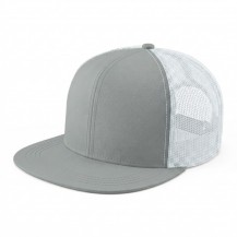 USA-made 6H Light Gray-White Chino baseball cap, 3q view, manufactured in Newark NJ