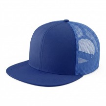 USA-made 6H Royal Blue Chino baseball cap, 3q view, manufactured in Newark NJ