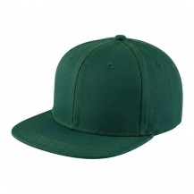 USA-made 6H Hunter Green Cotton Duck baseball cap, 3q view, manufactured in Newark NJ