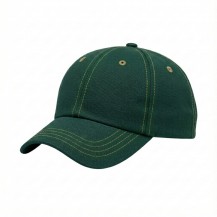 6CDUVE90 Hunter Green-Khaki 3q USA-made 6U Hunter Green-Khaki Cotton Duck baseball cap, 3q view, manufactured in Newark NJ