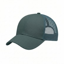 USA-made 6U Hunter Green Polycotton Twill baseball cap, 3q view, manufactured in Newark NJ