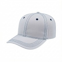 6CSSEE90 White-Navy 3q USA-made 6S White-Navy Cotton Spandex baseball cap, 3q view, manufactured in Newark NJ
