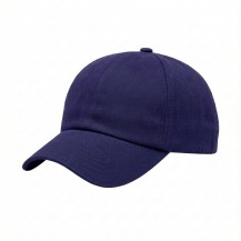 USA-made 6U Purple Polycotton Twill baseball cap, 3q view, manufactured in Newark NJ